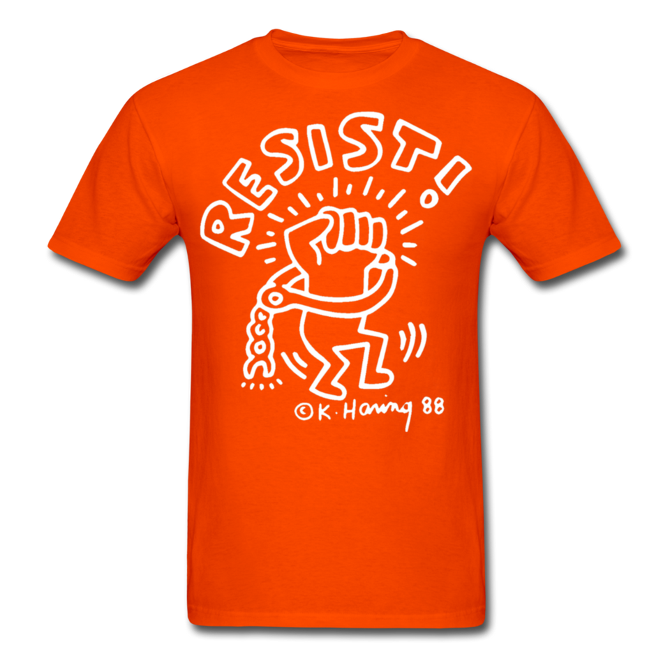 Keith Haring 88 shirt - Resist Meilleur vendeur Graphic Art T-Shirt Size S-6XL - orange