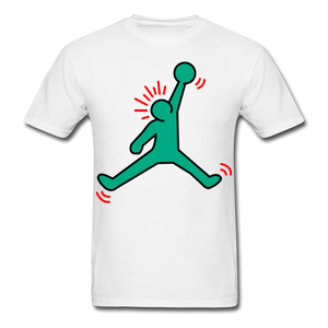 Keith Haring shirt NBA Basketball Graphic Street Art Jordan T-Shirt Size S-6XL - white