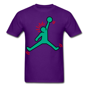 Keith Haring shirt NBA Basketball Graphic Street Art Jordan T-Shirt Size S-6XL - purple