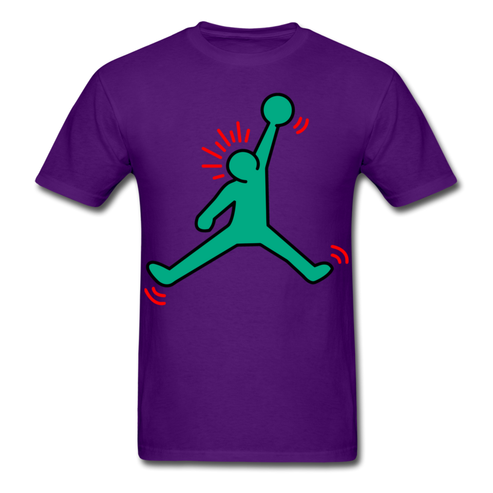 Keith Haring shirt NBA Basketball Graphic Street Art Jordan T-Shirt Size S-6XL - purple