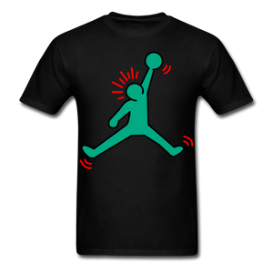 Keith Haring shirt NBA Basketball Graphic Street Art Jordan T-Shirt Size S-6XL - black