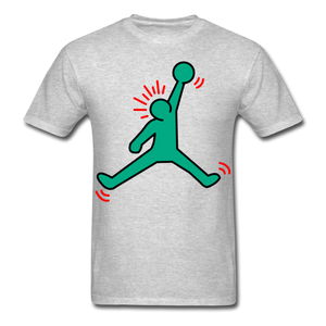 Keith Haring shirt NBA Basketball Graphic Street Art Jordan T-Shirt Size S-6XL - heather gray