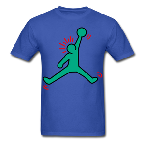 Keith Haring shirt NBA Basketball Graphic Street Art Jordan T-Shirt Size S-6XL - royal blue