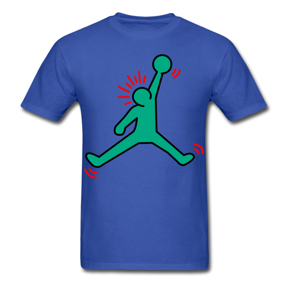 Keith Haring shirt NBA Basketball Graphic Street Art Jordan T-Shirt Size S-6XL - royal blue