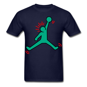 Keith Haring shirt NBA Basketball Graphic Street Art Jordan T-Shirt Size S-6XL - navy