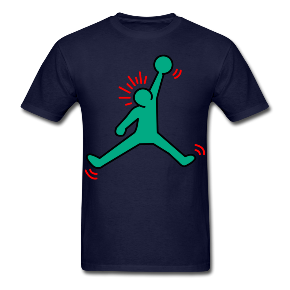 Keith Haring shirt NBA Basketball Graphic Street Art Jordan T-Shirt Size S-6XL - navy