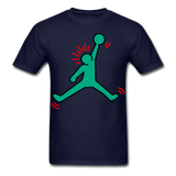 Keith Haring shirt NBA Basketball Graphic Street Art Jordan T-Shirt Size S-6XL - navy