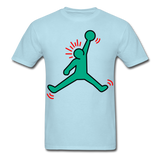 Keith Haring shirt NBA Basketball Graphic Street Art Jordan T-Shirt Size S-6XL - powder blue