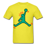 Keith Haring shirt NBA Basketball Graphic Street Art Jordan T-Shirt Size S-6XL - yellow