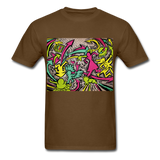 Keith Haring Tenue de chemise de rap, meilleure idée cadeau, Kicking It T-shirt - brown