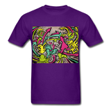 Keith Haring Tenue de chemise de rap, meilleure idée cadeau, Kicking It T-shirt - purple