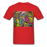 Keith Haring Tenue de chemise de rap, meilleure idée cadeau, Kicking It T-shirt - red