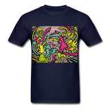 Keith Haring Tenue de chemise de rap, meilleure idée cadeau, Kicking It T-shirt - navy