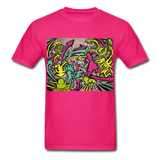Keith Haring Tenue de chemise de rap, meilleure idée cadeau, Kicking It T-shirt - fuchsia
