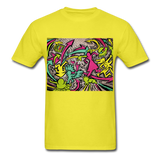 Keith Haring Tenue de chemise de rap, meilleure idée cadeau, Kicking It T-shirt - yellow