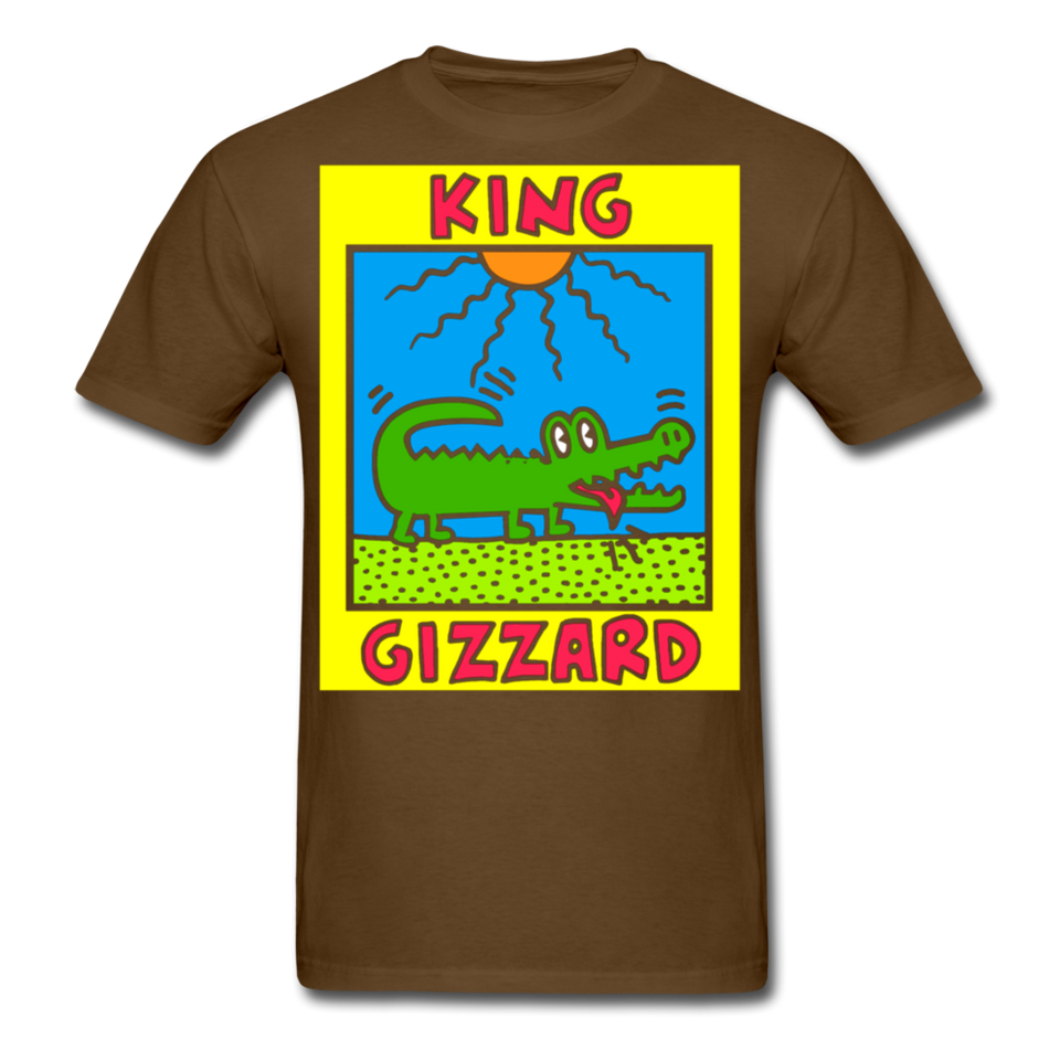 King Gizzard - Keith Haring Shirt Graphic Street Art T-Shirt Size S-6XL - brown