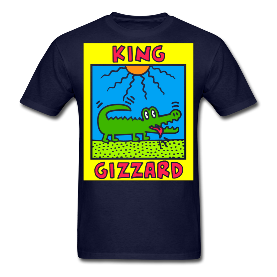 King Gizzard - Keith Haring Shirt Graphic Street Art T-Shirt Size S-6XL - navy
