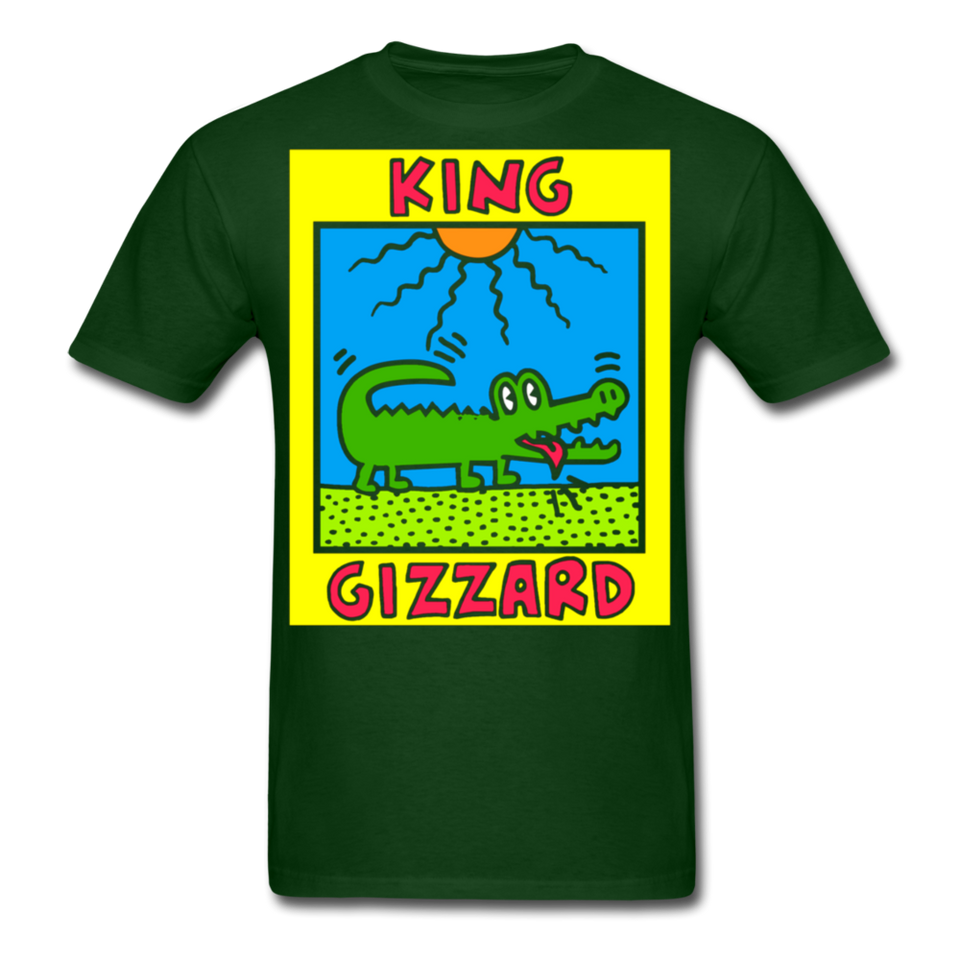 King Gizzard - Keith Haring Shirt Graphic Street Art T-Shirt Size S-6XL - forest green