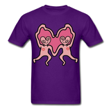 Keith Haring Shirt Les amoureux Graphic Street Art T-Shirt Size S-6XL - purple