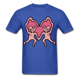 Keith Haring Shirt Les amoureux Graphic Street Art T-Shirt Size S-6XL - royal blue