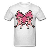 Keith Haring Shirt Les amoureux Graphic Street Art T-Shirt Size S-6XL - light heather gray