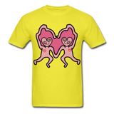 Keith Haring Shirt Les amoureux Graphic Street Art T-Shirt Size S-6XL - yellow