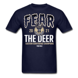 2021 Milwaukee Bucks Fear The Deer shirt Eastern Conference NBA Champions TShirt - navy
