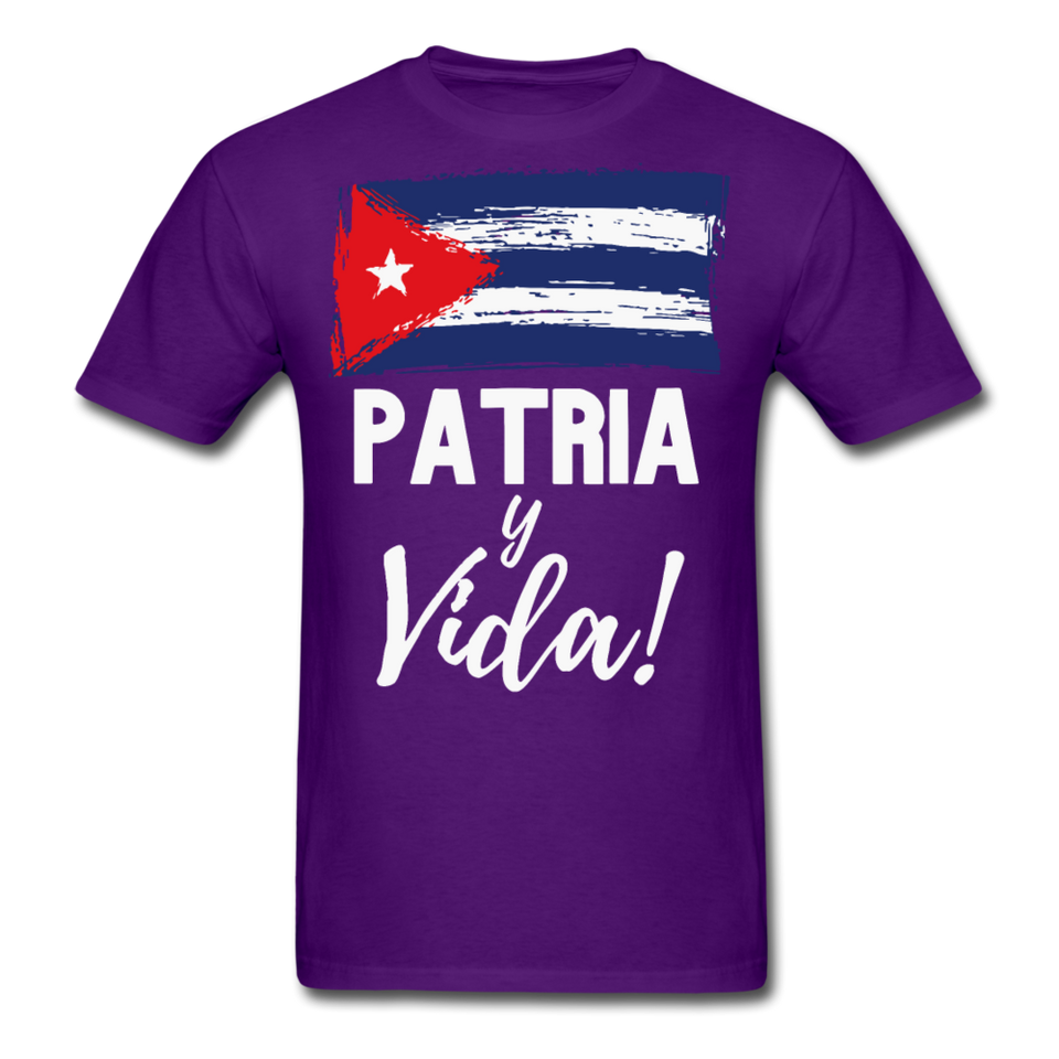 Cuba, Patria y Vida T-Shirt - purple