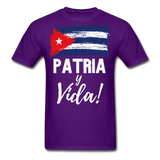 Cuba, Patria y Vida T-Shirt - purple
