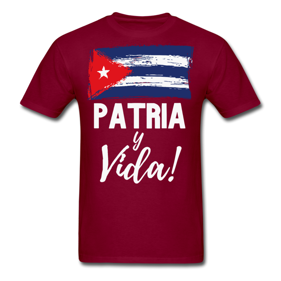 Cuba, Patria y Vida T-Shirt - burgundy