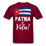 Cuba, Patria y Vida T-Shirt - burgundy