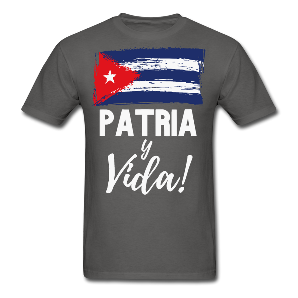 Cuba, Patria y Vida T-Shirt - charcoal