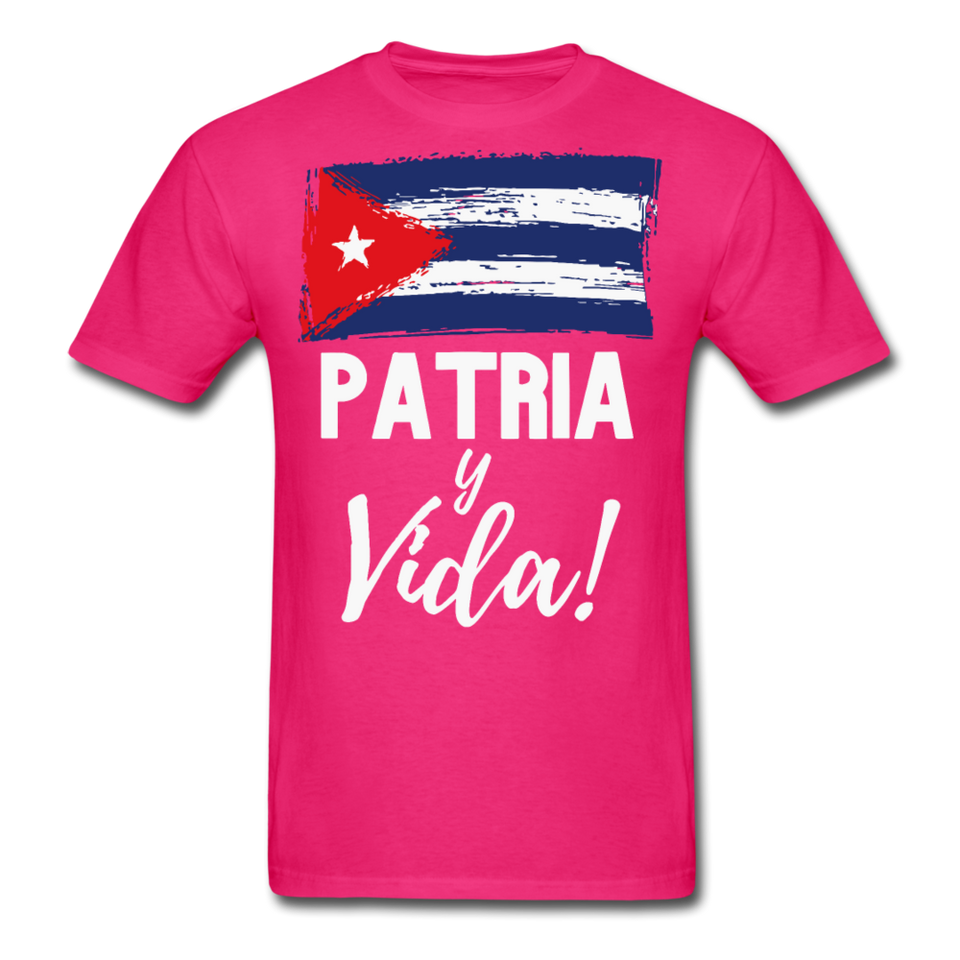 Cuba, Patria y Vida T-Shirt - fuchsia