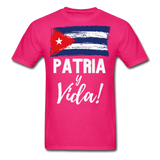 Cuba, Patria y Vida T-Shirt - fuchsia