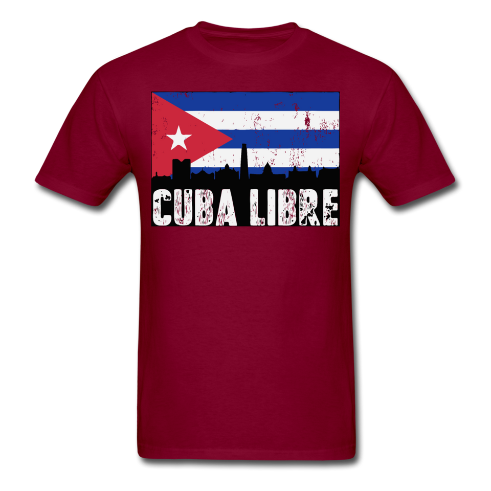 Cuba Libre shirt, Patria y Vida T-Shirt - burgundy