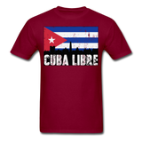 Cuba Libre shirt, Patria y Vida T-Shirt - burgundy