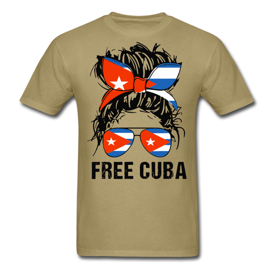FREE CUBA shirt, Patria y Vida T-Shirt - khaki
