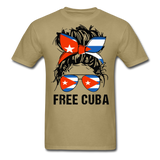 FREE CUBA shirt, Patria y Vida T-Shirt - khaki