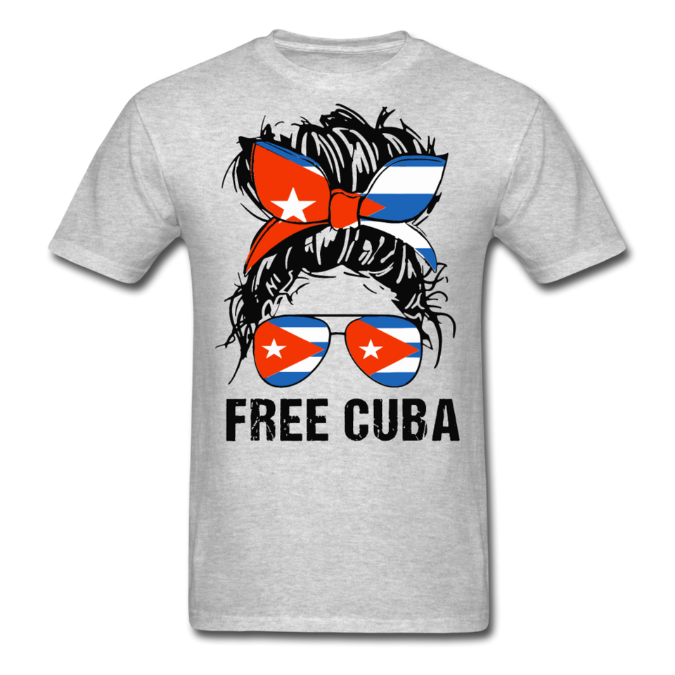FREE CUBA shirt, Patria y Vida T-Shirt - heather gray