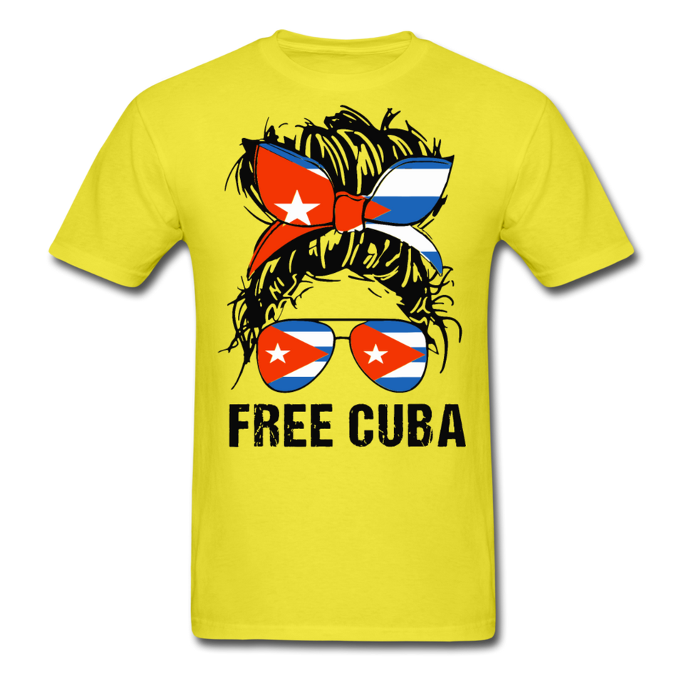 FREE CUBA shirt, Patria y Vida T-Shirt - yellow