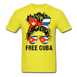FREE CUBA shirt, Patria y Vida T-Shirt - yellow