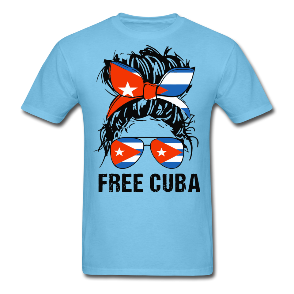 FREE CUBA shirt, Patria y Vida T-Shirt - aquatic blue