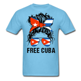 FREE CUBA shirt, Patria y Vida T-Shirt - aquatic blue