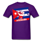 SOS Cuba T Shirt, Patria y Vida shirt Viva Cuba Libre Flag T-Shirt size S-6XL - purple