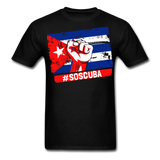 SOS Cuba T Shirt, Patria y Vida shirt Viva Cuba Libre Flag T-Shirt size S-6XL - black