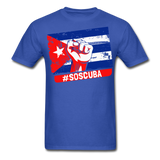 SOS Cuba T Shirt, Patria y Vida shirt Viva Cuba Libre Flag T-Shirt size S-6XL - royal blue
