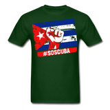SOS Cuba T Shirt, Patria y Vida shirt Viva Cuba Libre Flag T-Shirt size S-6XL - forest green