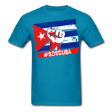 SOS Cuba T Shirt, Patria y Vida shirt Viva Cuba Libre Flag T-Shirt size S-6XL - turquoise