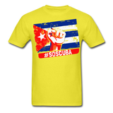 SOS Cuba T Shirt, Patria y Vida shirt Viva Cuba Libre Flag T-Shirt size S-6XL - yellow