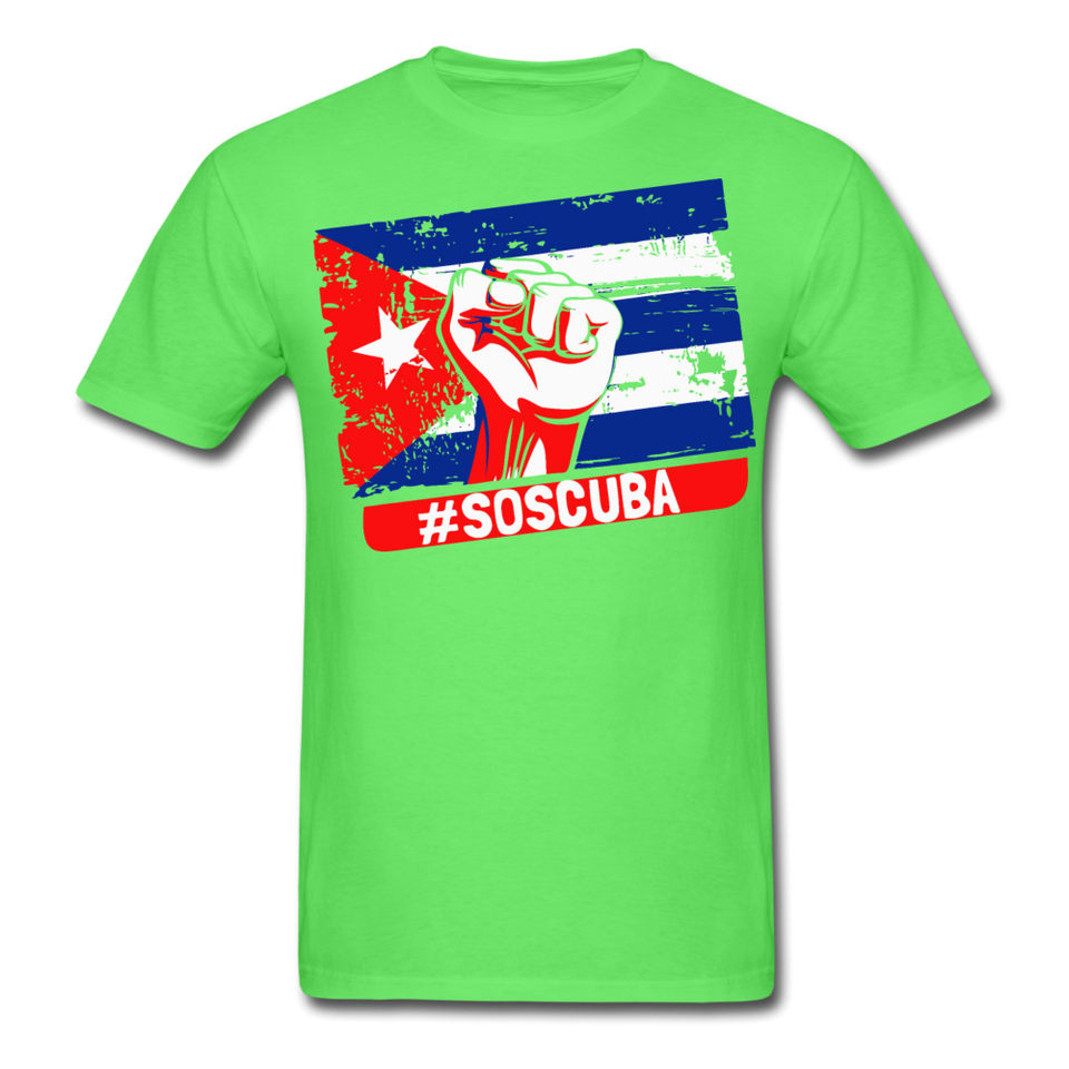 SOS Cuba T Shirt, Patria y Vida shirt Viva Cuba Libre Flag T-Shirt size S-6XL - kiwi